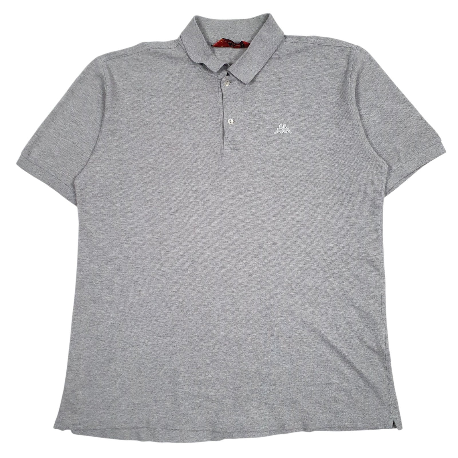Mens Grey Kappa  Short Sleeve Polo Shirt