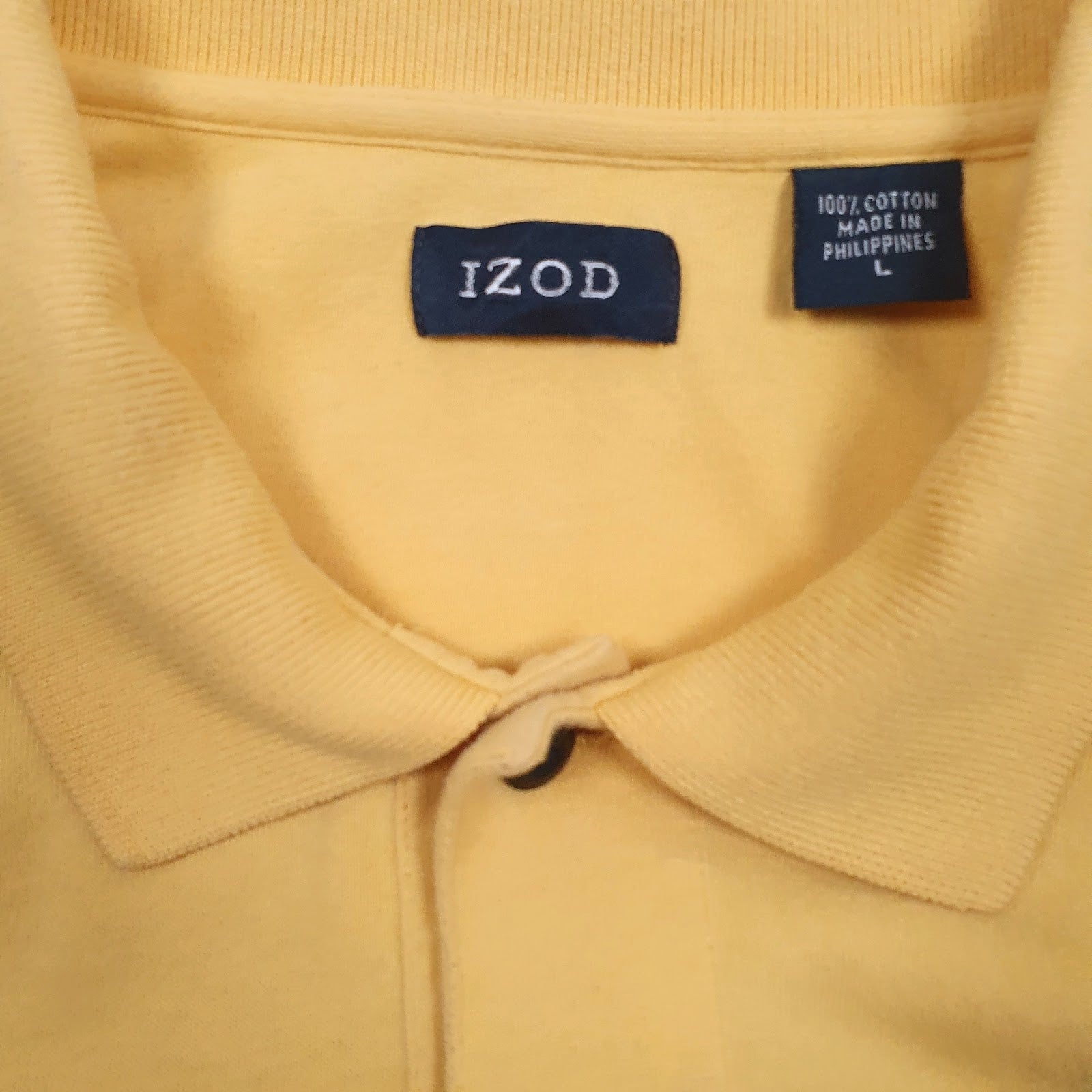 Mens Yellow Izod   Polo Shirt