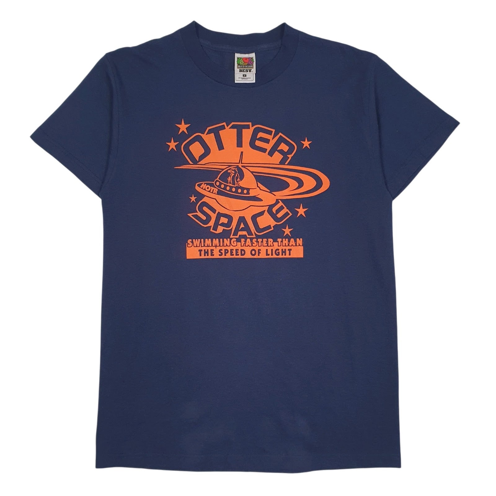 Mens Navy Jerzees Vintage 00s Made In USA Short Sleeve T Shirt