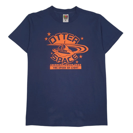 Mens Navy Jerzees Vintage 00s Made In USA Short Sleeve T Shirt