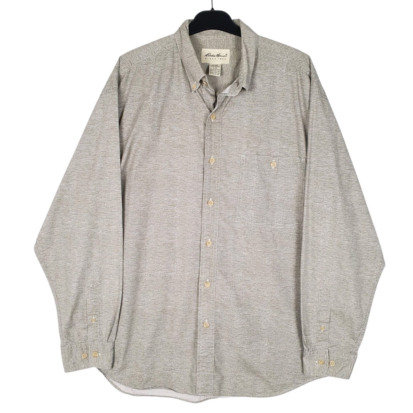 Mens Grey Eddie Bauer  Long Sleeve Shirt