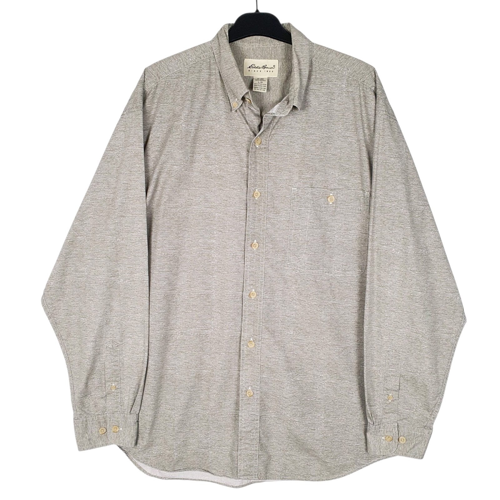Mens Grey Eddie Bauer  Long Sleeve Shirt