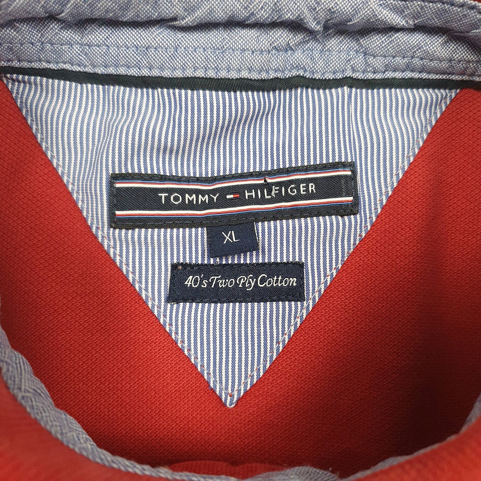 Mens Red Tommy Hilfiger   Polo Shirt