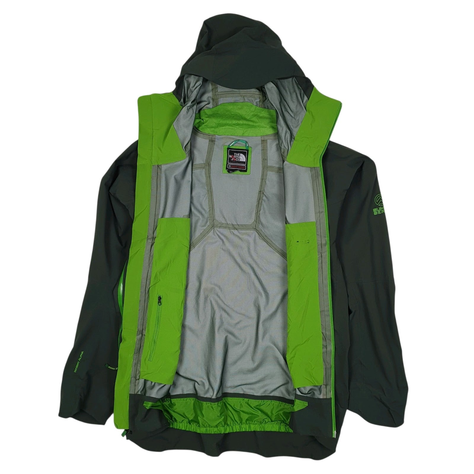 Mens Green The North Face Hyvent Alpha Lightweight  Coat