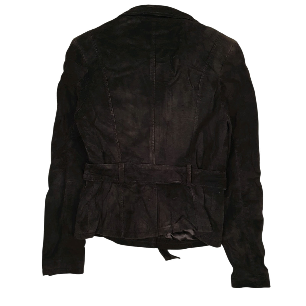 Womens Grey Blenoshe Bomber Suede  Coat