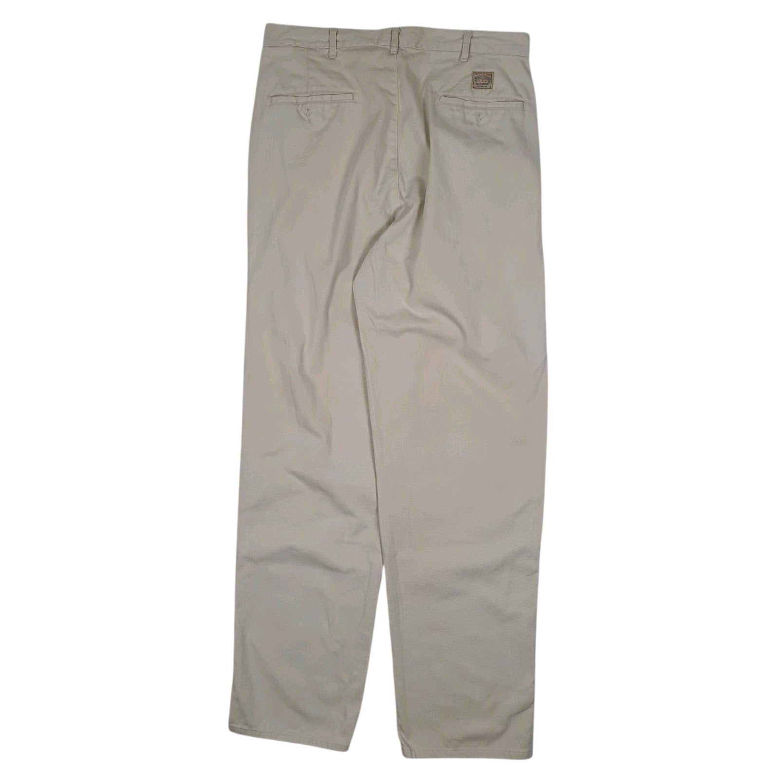 Mens Cream Polo Ralph Lauren Vintage 1980s Made In USA  Trousers