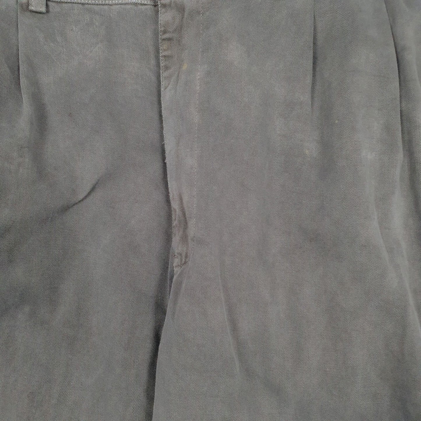Mens Grey Polo Ralph Lauren Vintage Hammond Pant Double Pleated  Trousers