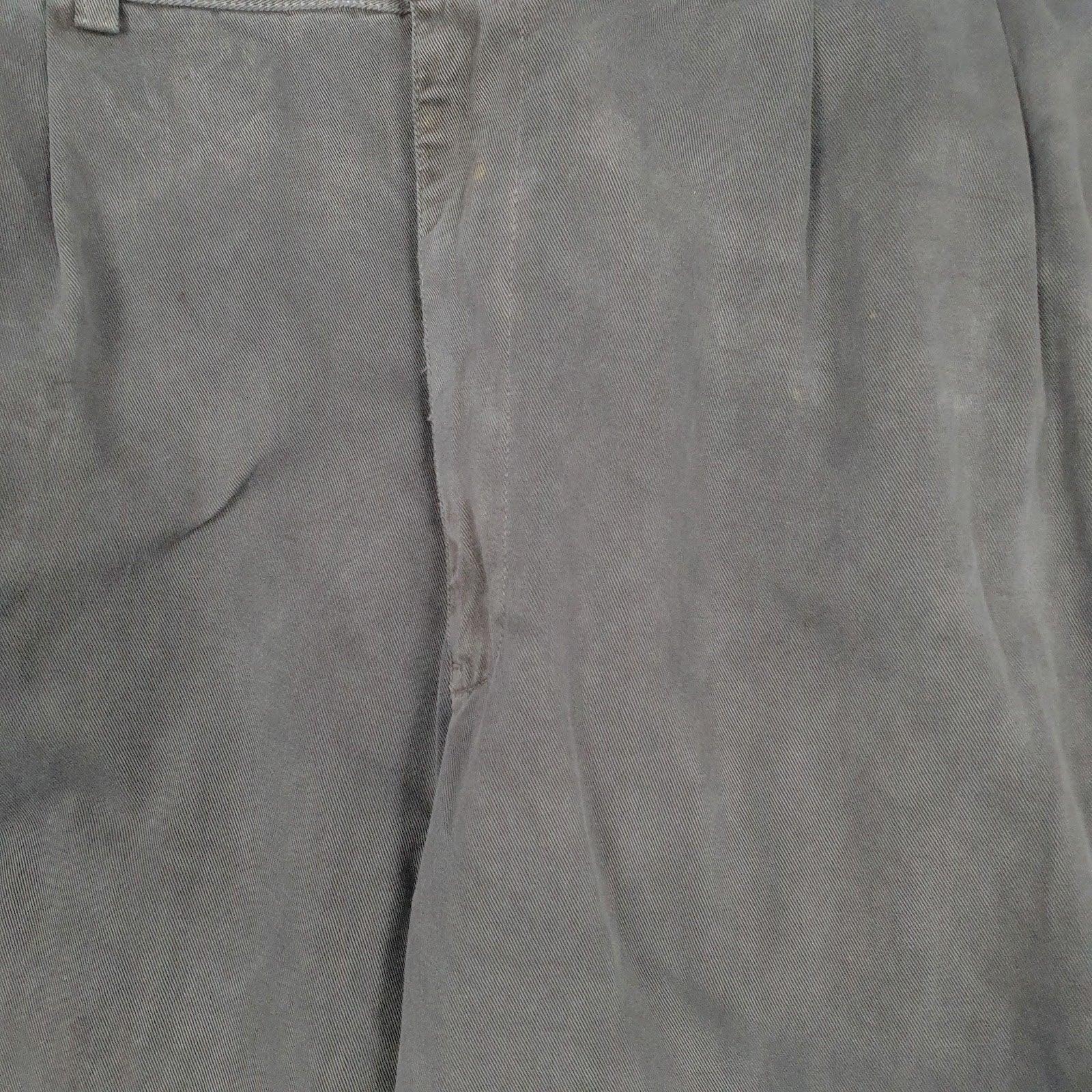 Mens Grey Polo Ralph Lauren Vintage Hammond Pant Double Pleated  Trousers