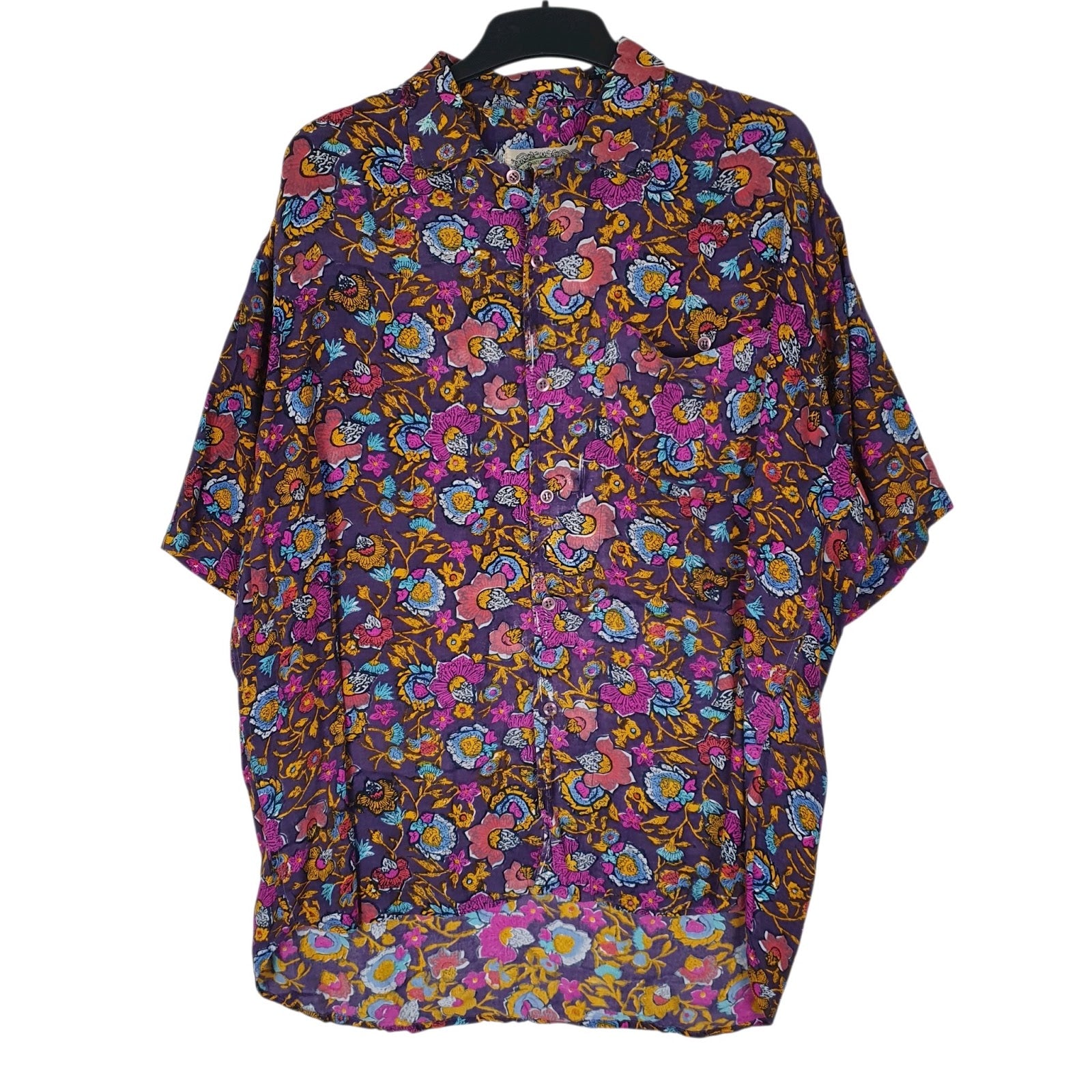 Mens Purple J. Preep Funky Short Sleeve Shirt
