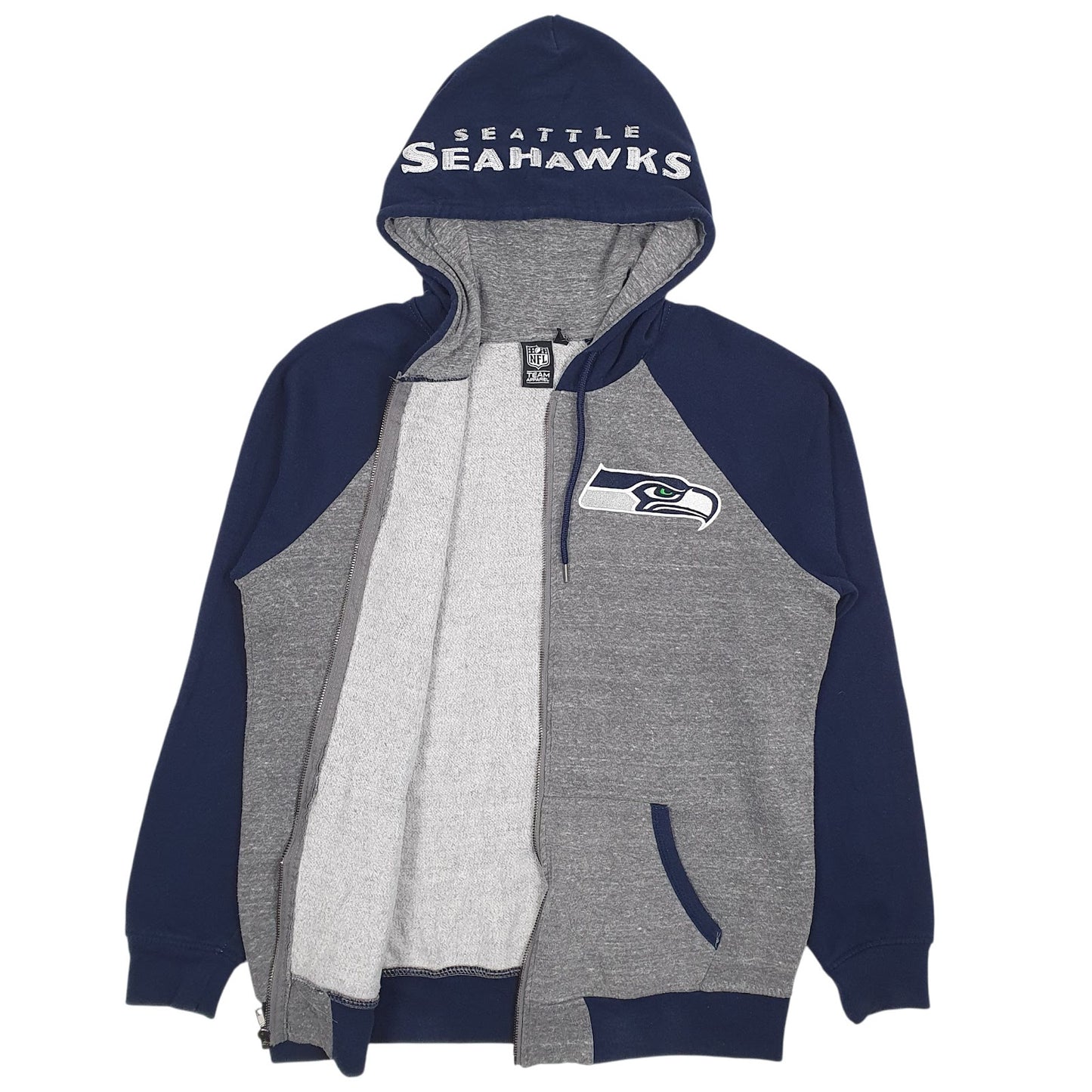 Mens Grey NFL Seattle Seahawks Full Zip Jumper