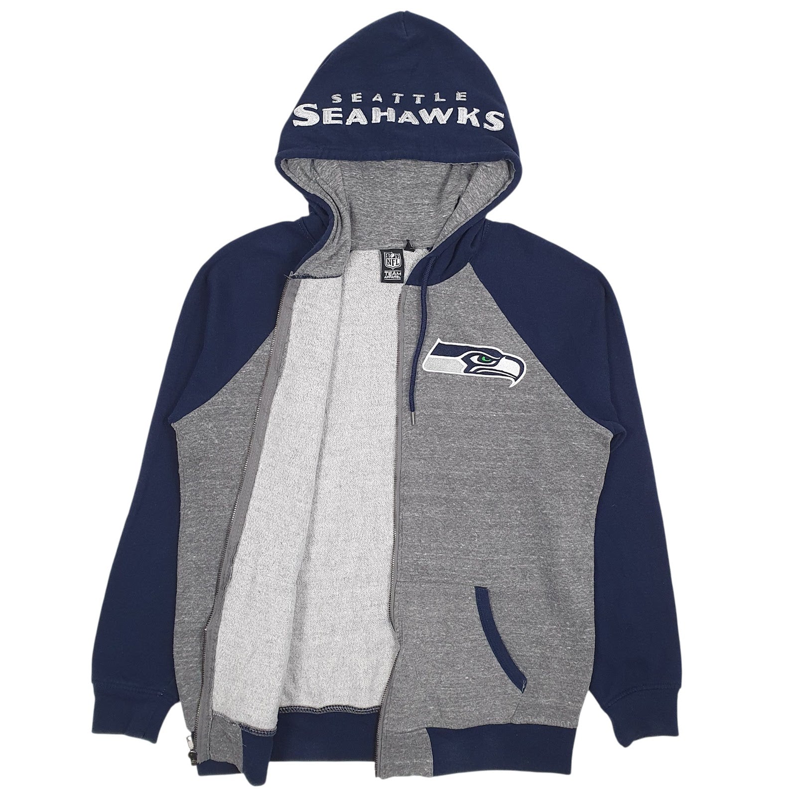 Mens Grey NFL Seattle Seahawks Full Zip Jumper