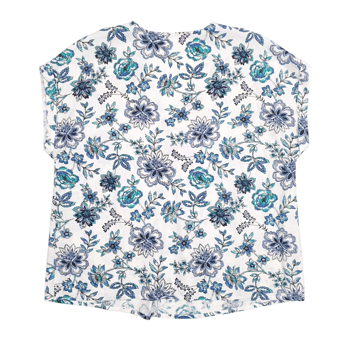 Womens Blue Bonmarche Floral Blouse  T Shirt