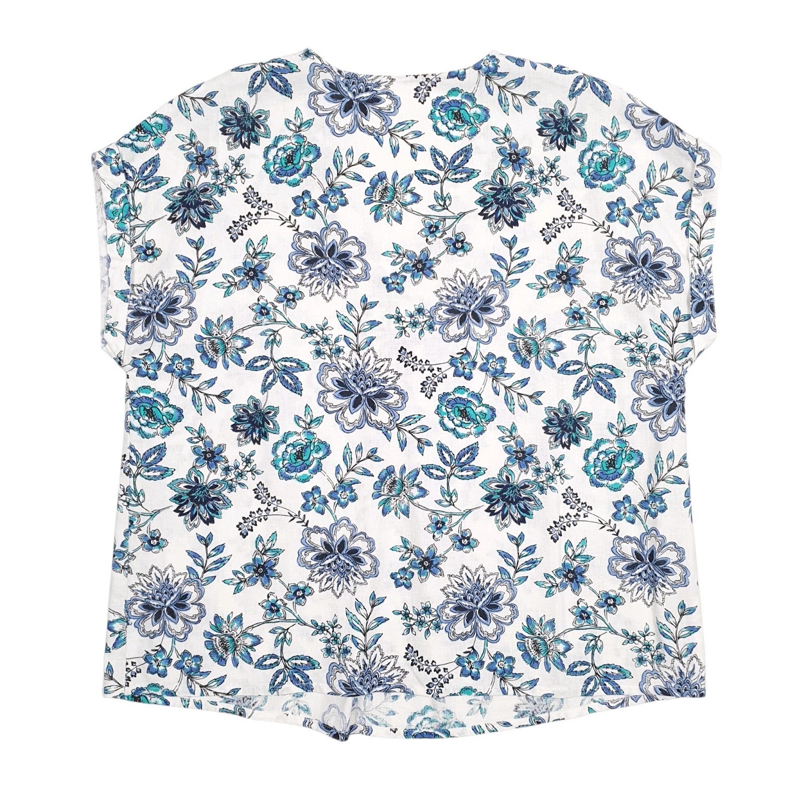 Womens Blue Bonmarche Floral Blouse  T Shirt