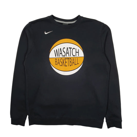 Mens Black Nike Wasatch Basketball Crewneck Jumper
