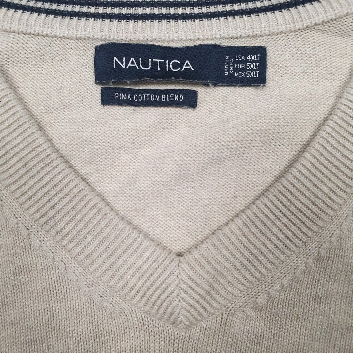 Mens Beige Nautica  Crewneck Jumper