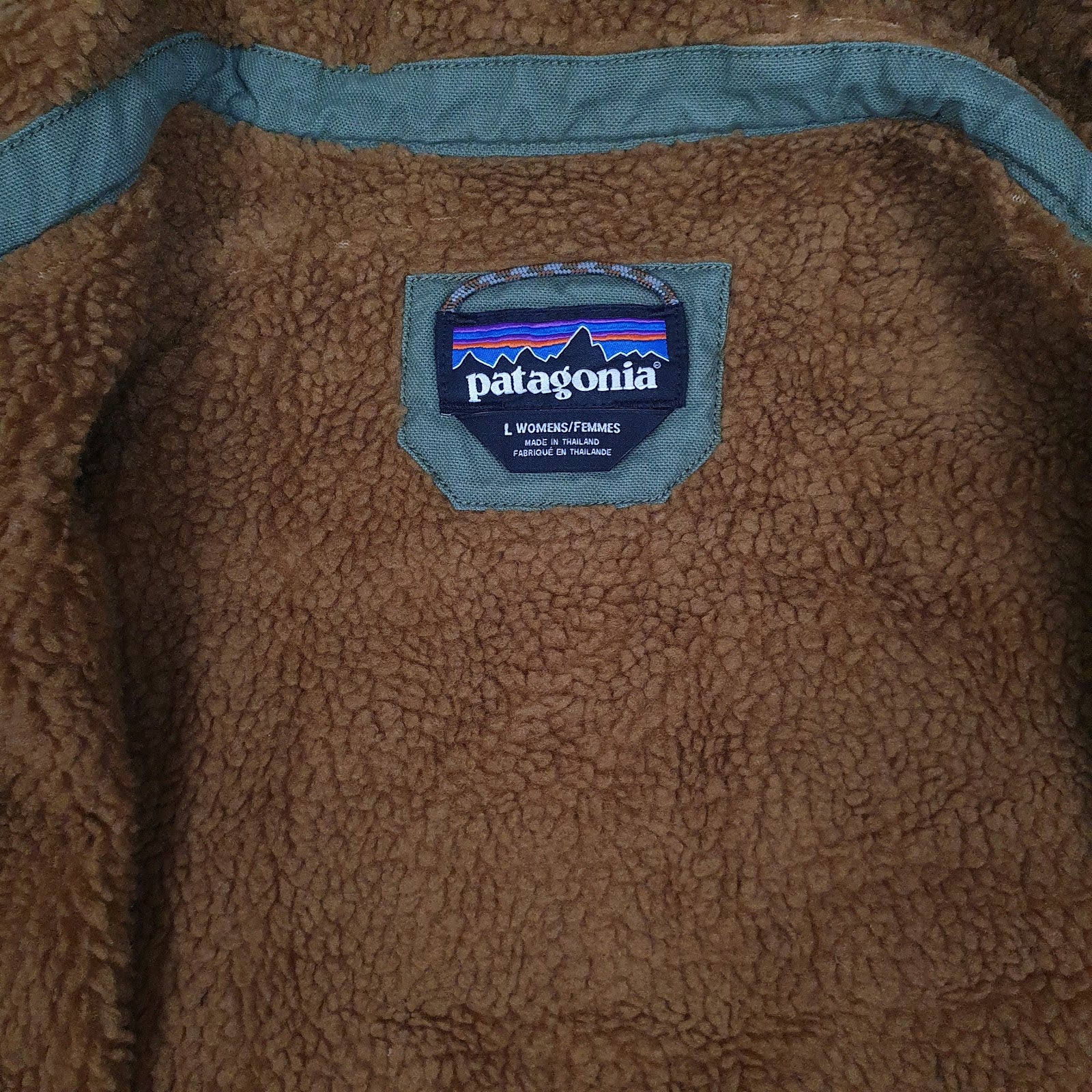Womens Green Patagonia Sherpa Lined Praire Dawn Longline  Coat