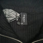 Womens Black Pizza Italia  Quarter Zip Jumper