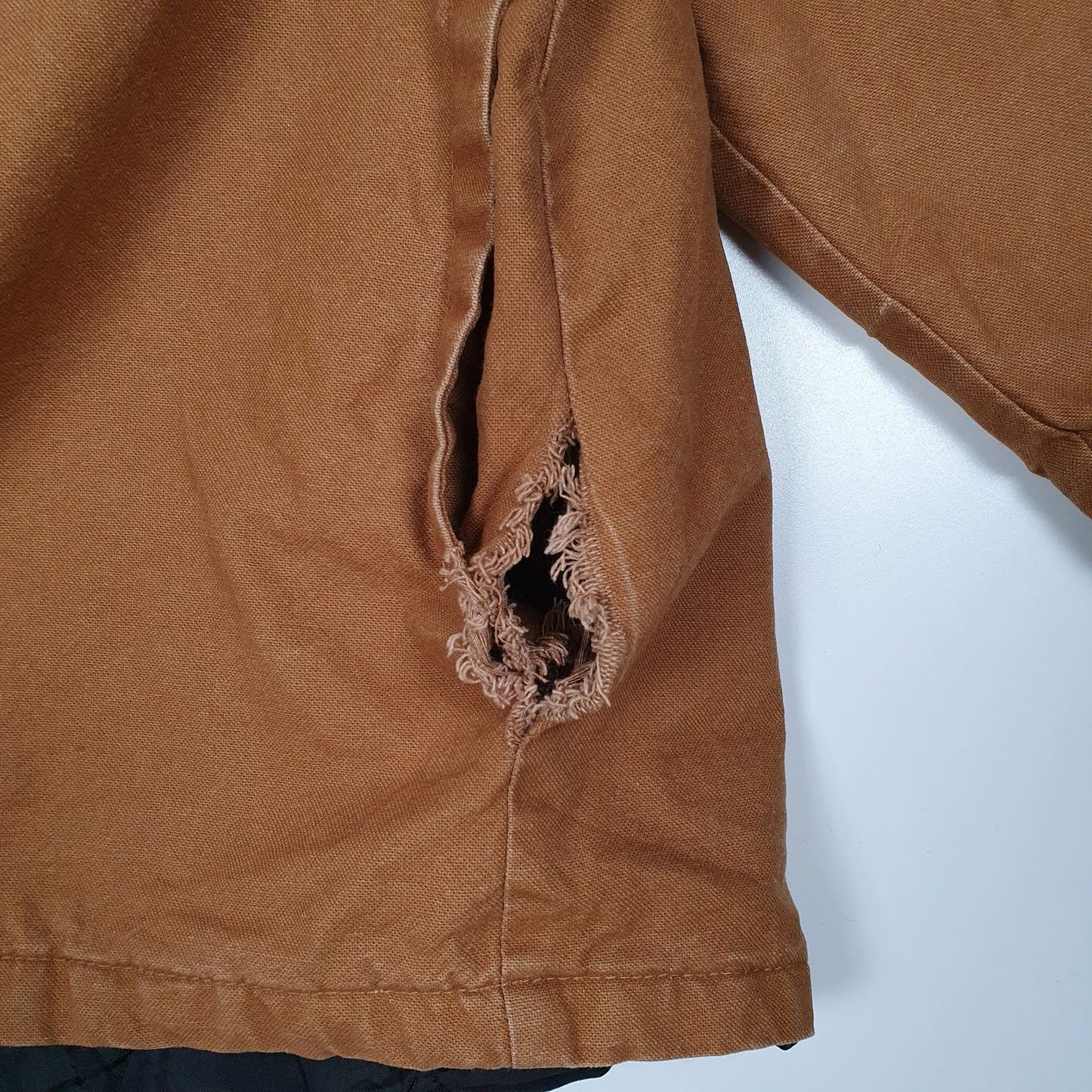 Mens Brown Wrangler Chore Bomber Hoodie  Coat