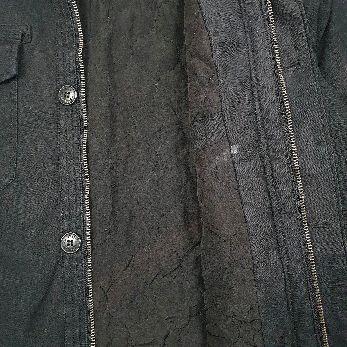 Mens Black Levis Hoodie Chore Workwear  Coat