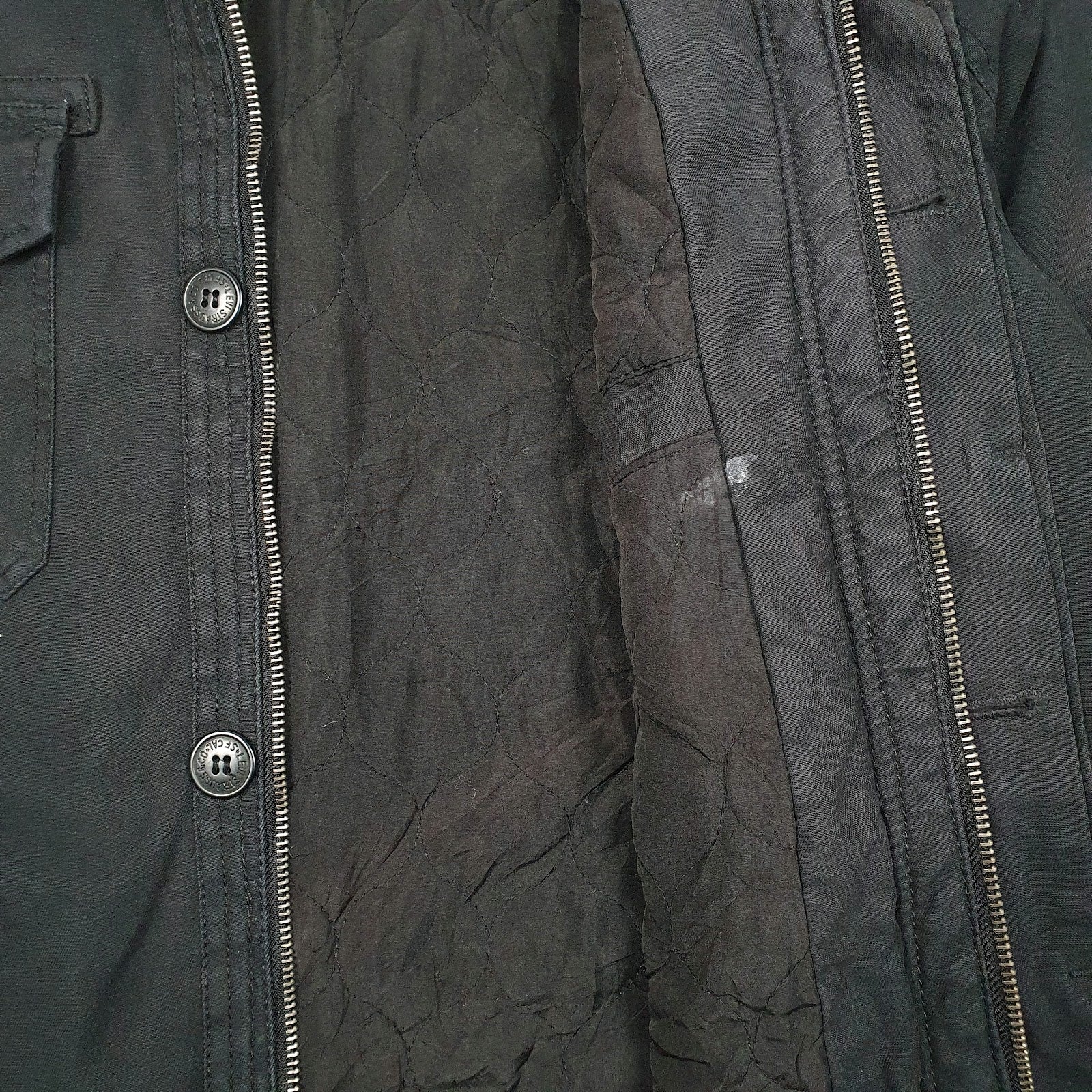Mens Black Levis Hoodie Chore Workwear  Coat