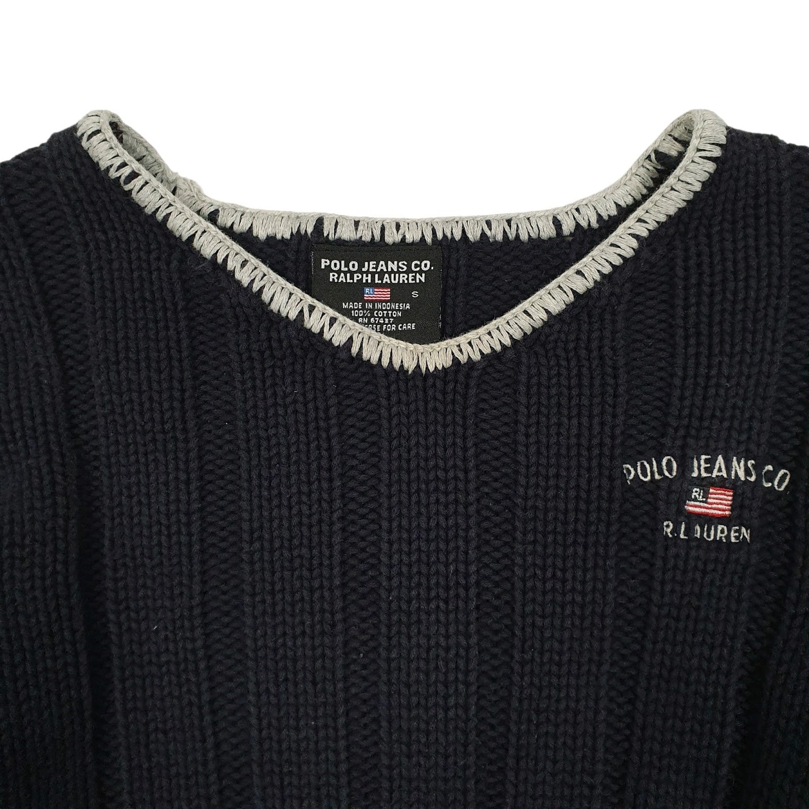 Womens Navy Ralph Lauren Polo Jeans Co Crewneck Jumper