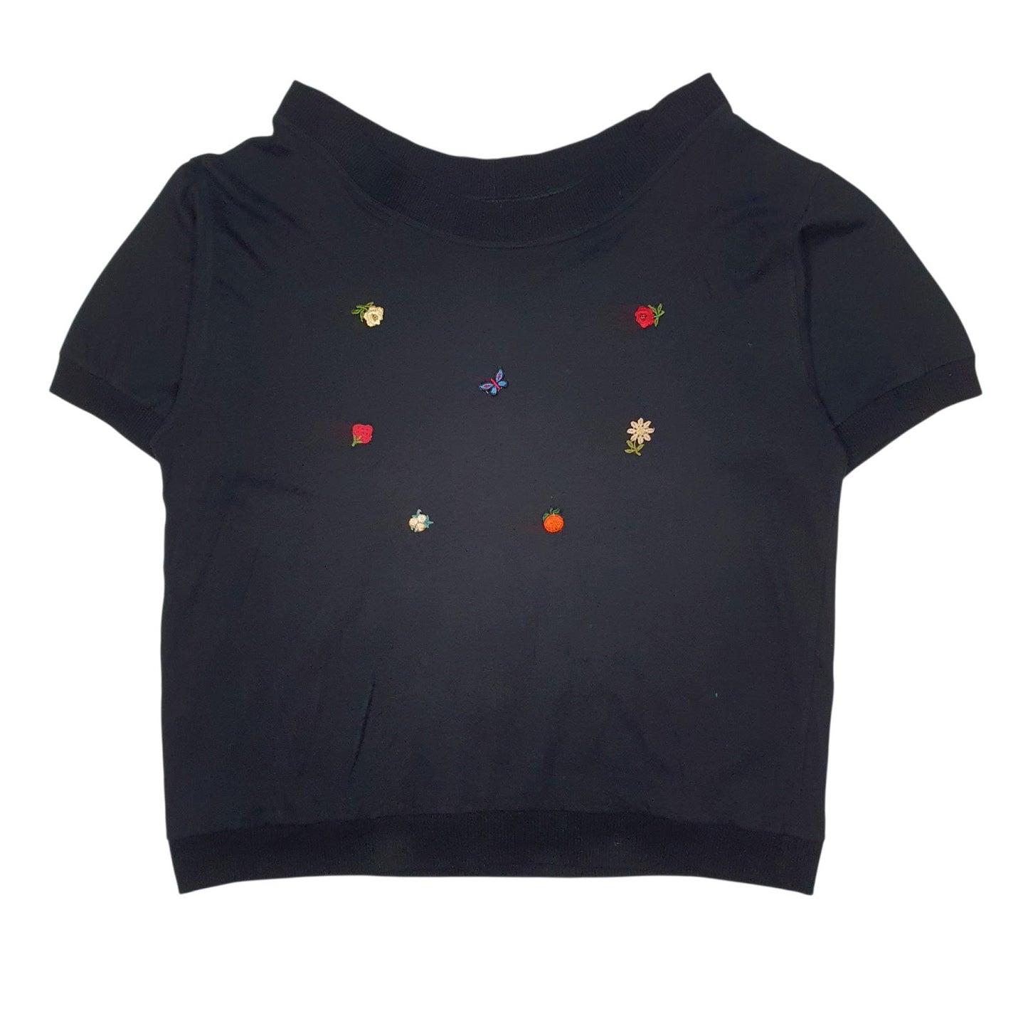 Womens Black Claudia Corelle  Short Sleeve T Shirt