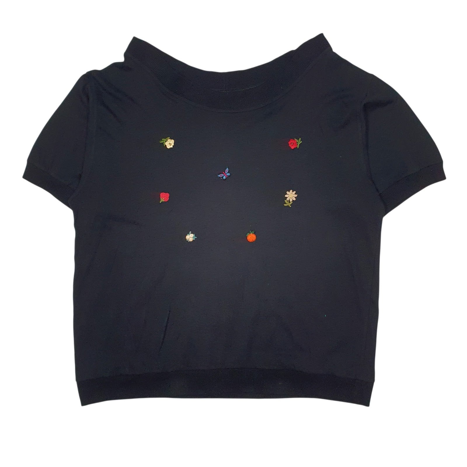 Womens Black Claudia Corelle  Short Sleeve T Shirt