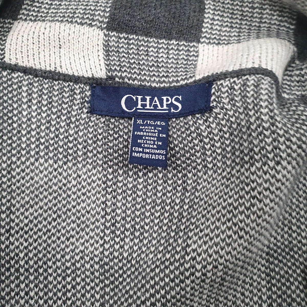 Womens Grey Chaps  Full Zip Jumper