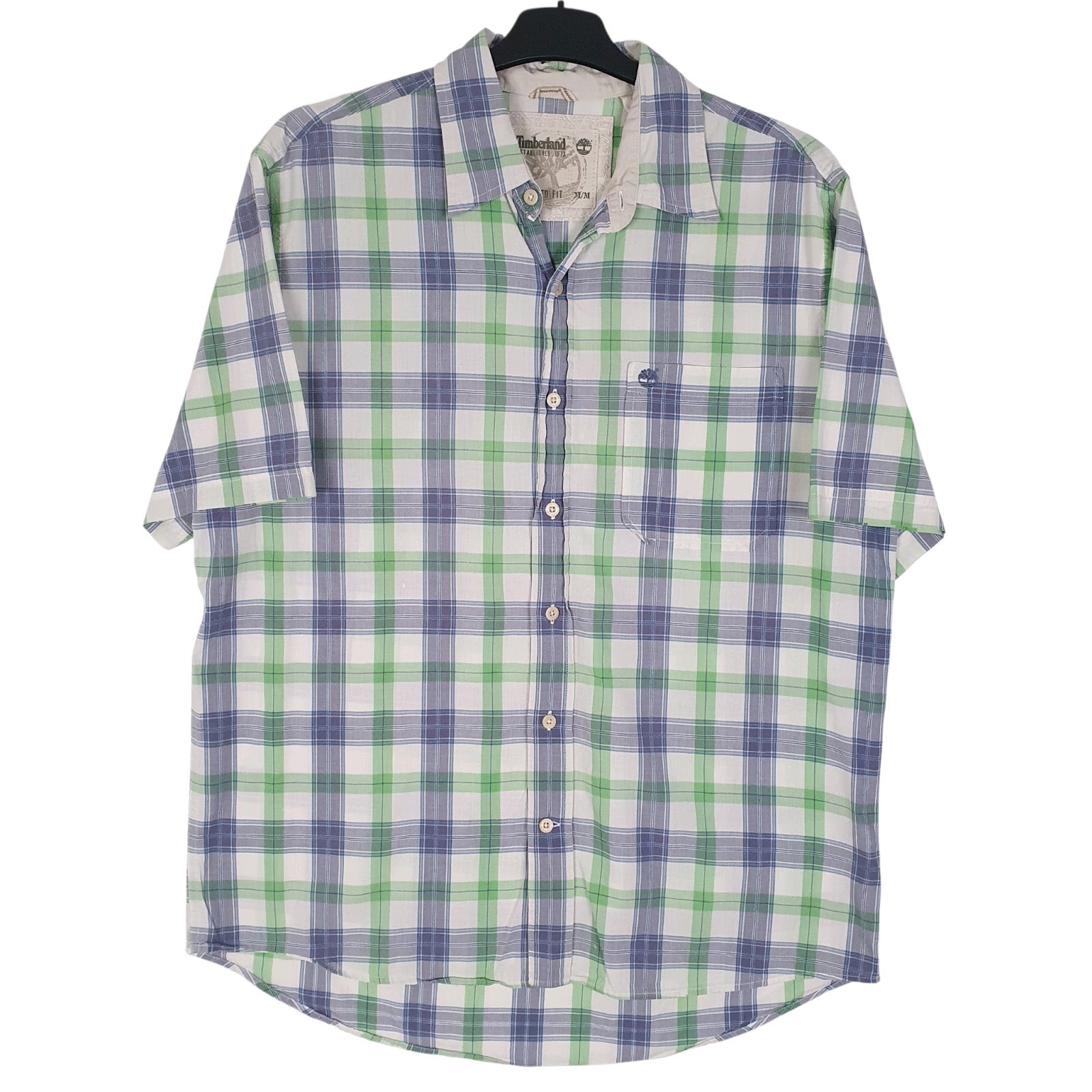 Mens White Timberland  Short Sleeve Shirt