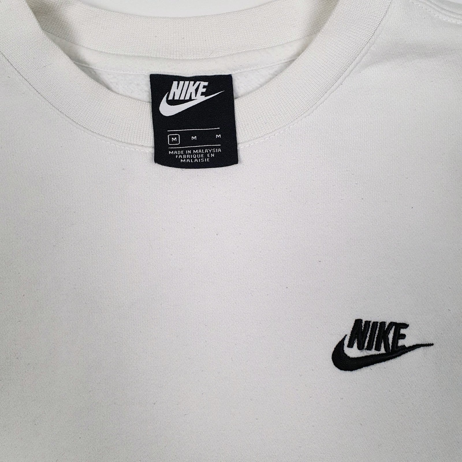 Mens White Nike  Crewneck Jumper