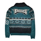 Mens Blue NFL Philadelphia Eagles Football Cardigan Jumper