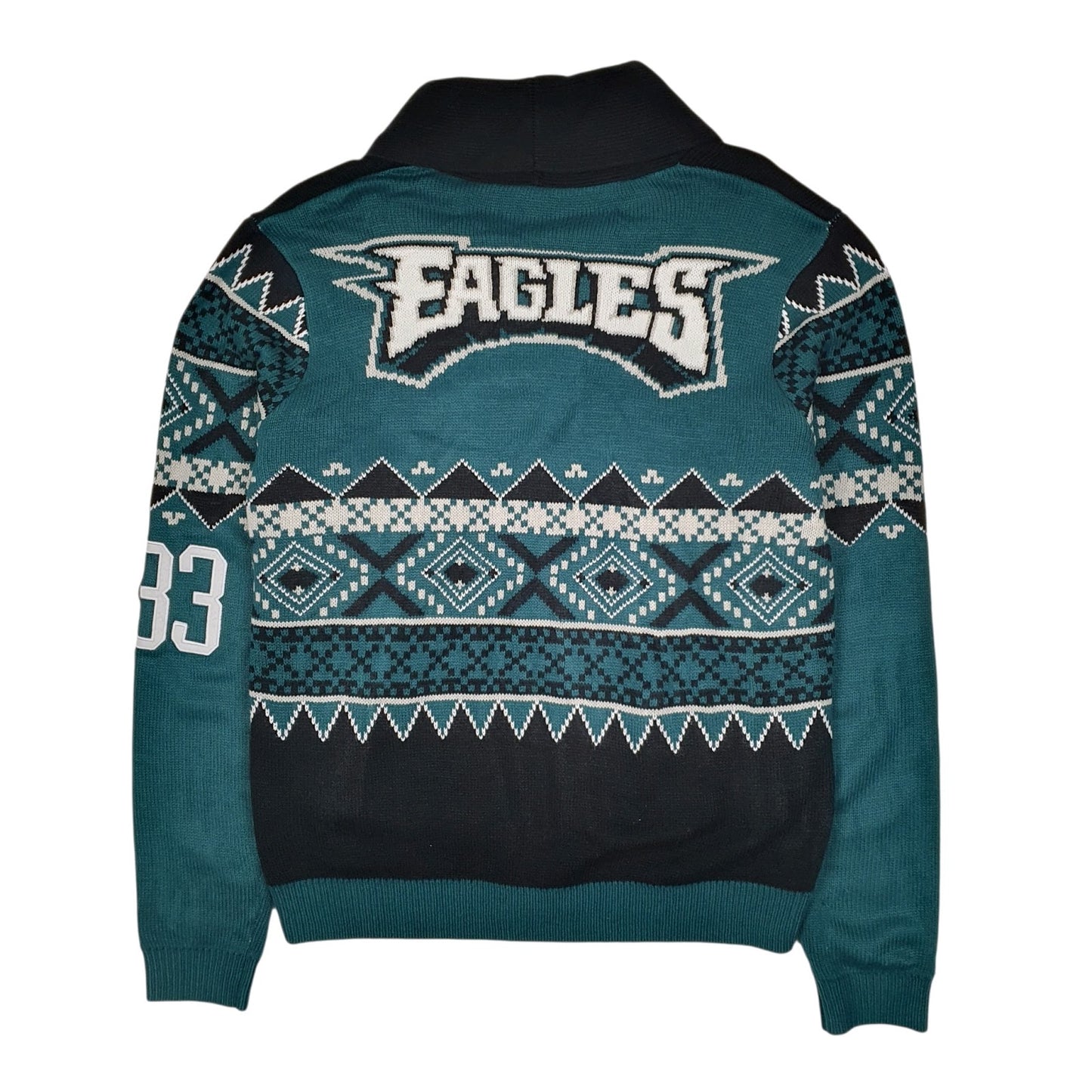Mens Blue NFL Philadelphia Eagles Football Cardigan Jumper