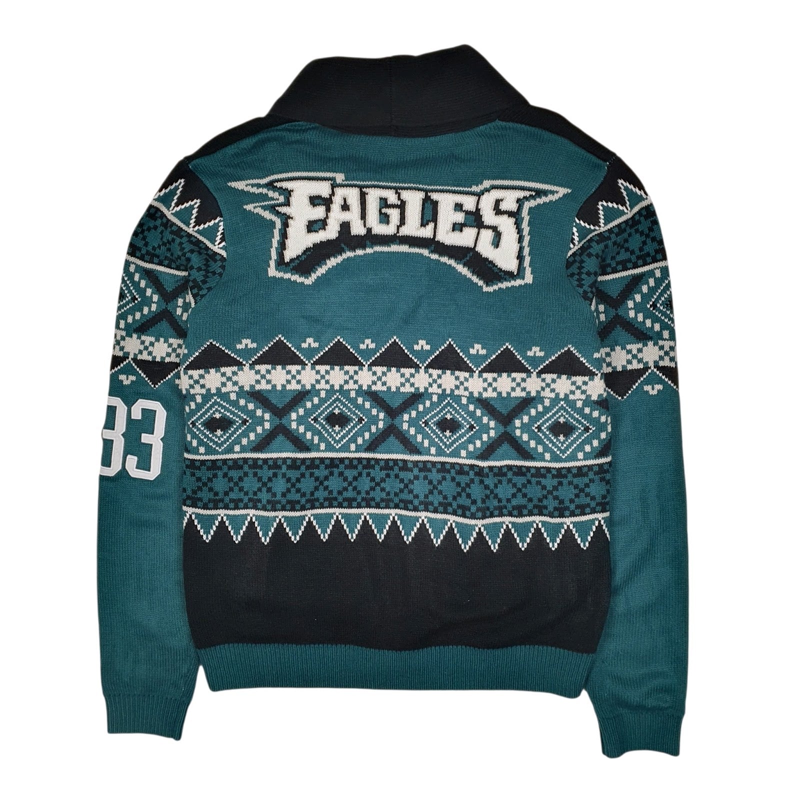 Mens Blue NFL Philadelphia Eagles Football Cardigan Jumper