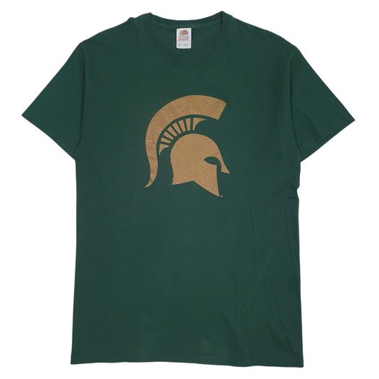 Mens Green Fruit Of The Loom  Short Sleeve T Shirt