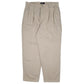 Mens Beige Polo Ralph Lauren Vintage 80s Made In USA Double Pleated Chino Trousers