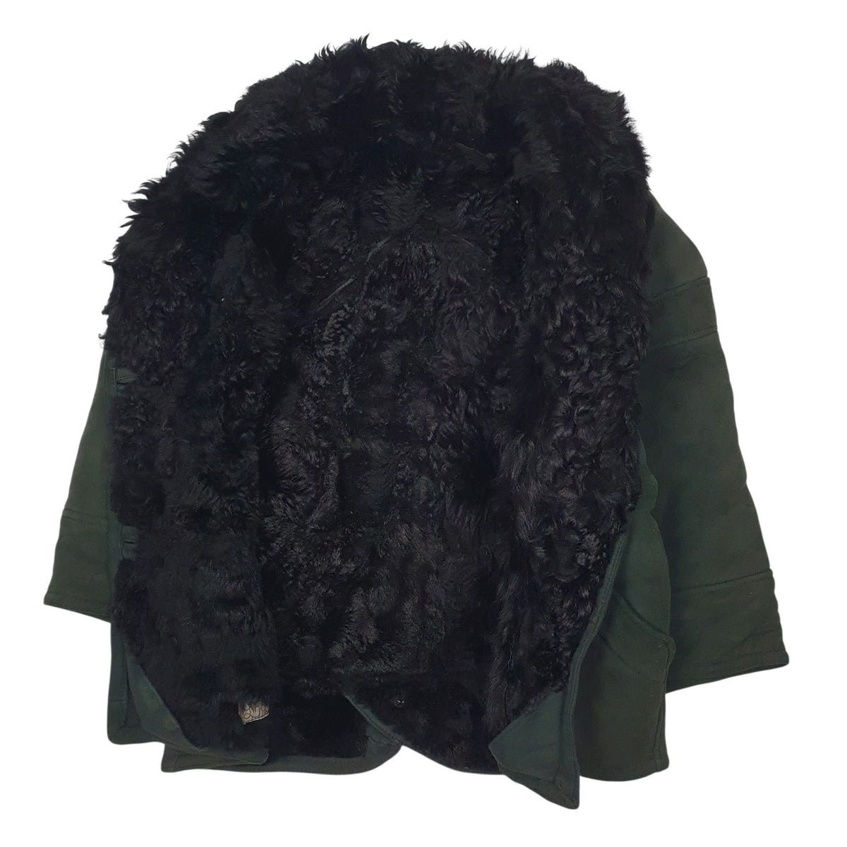 Womens Green Lina Afghan  Coat