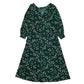 Womens Green Unbranded Floral Long Sleeve Dress
