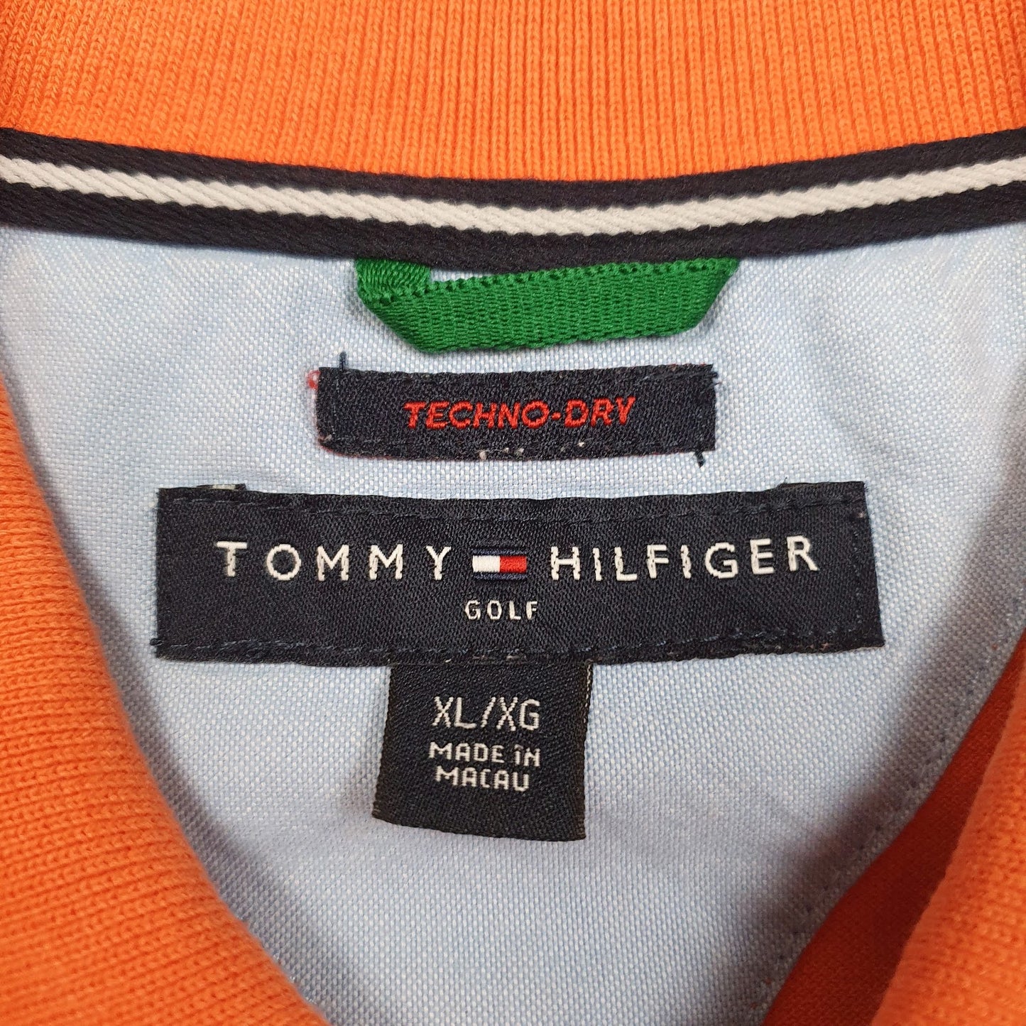 Mens Orange Tommy Hilfiger Golf  Polo Shirt
