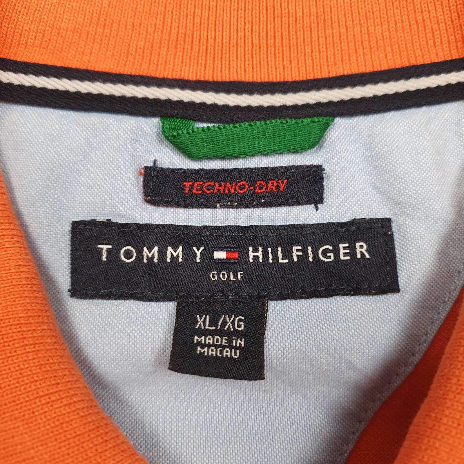 Mens Orange Tommy Hilfiger Golf  Polo Shirt