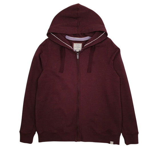 Womens Burgundy Fat Face Hoodie Full Zip Jumper