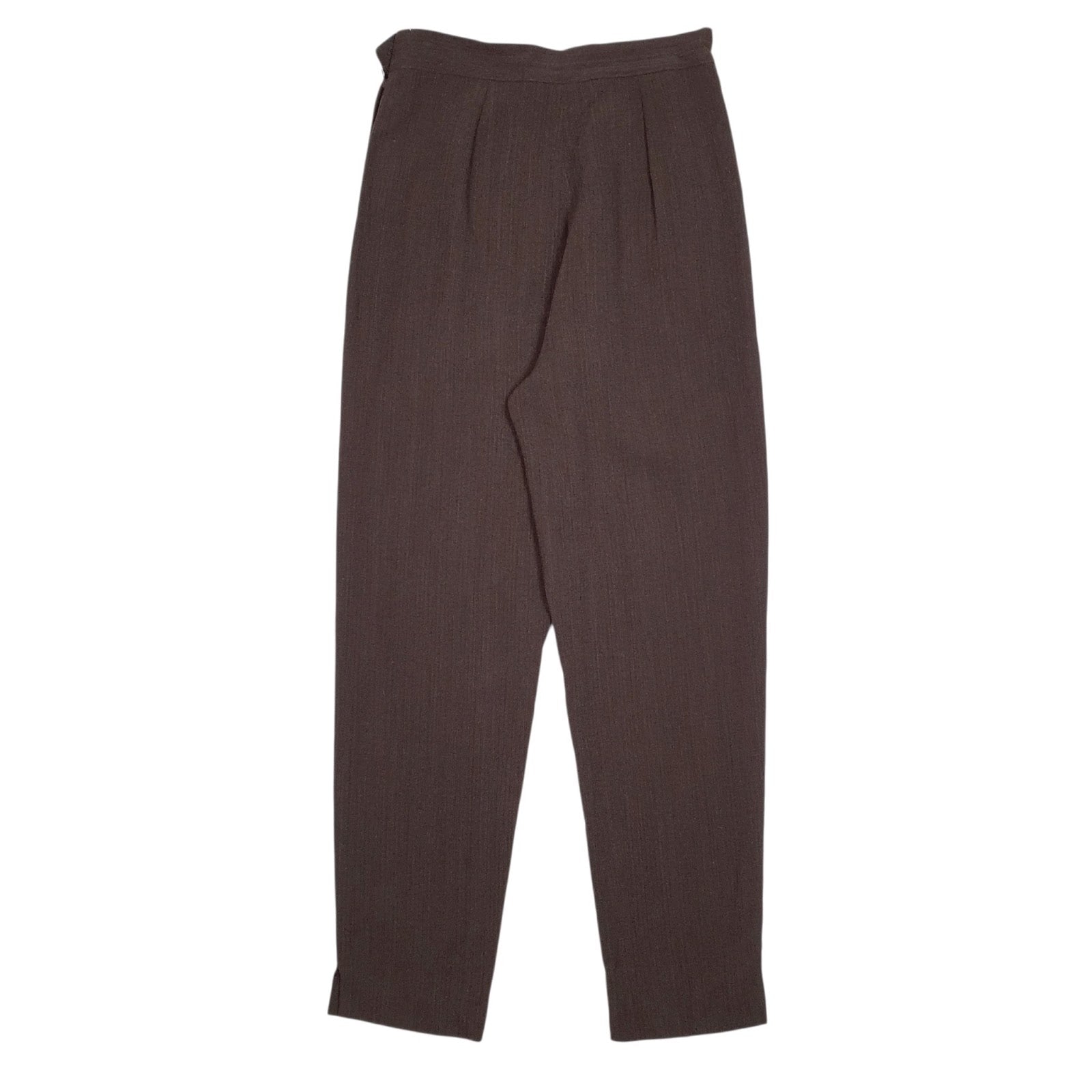 Womens Brown Sportstaff Vintage Pleated  Trousers