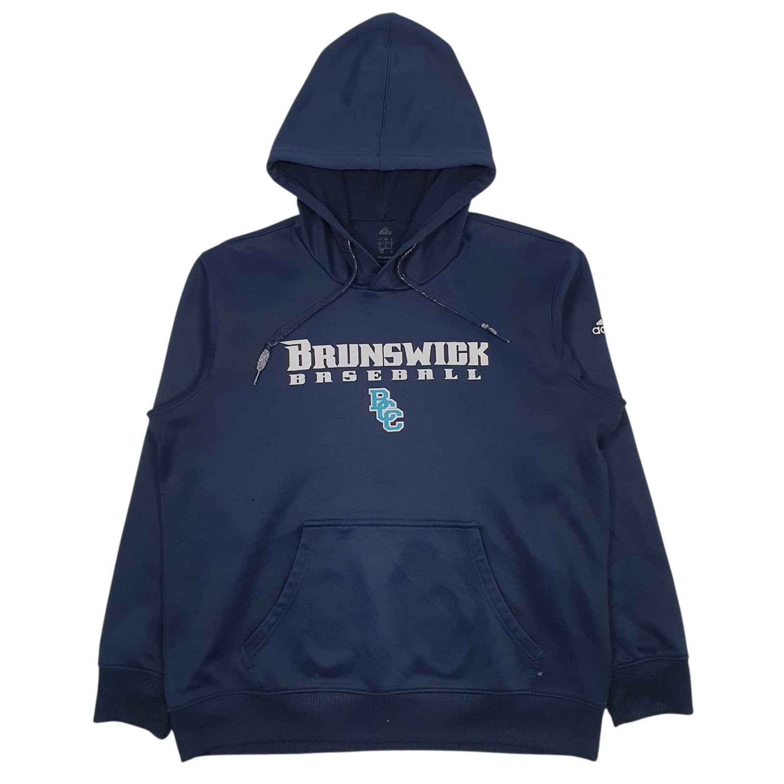 Mens Navy Adidas Brunswick Baseball Hoodie Jumper