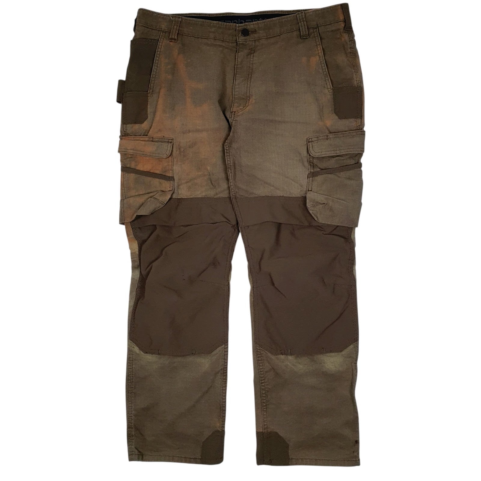 Mens Brown Carhartt 103335 Double Front Cargo Trousers