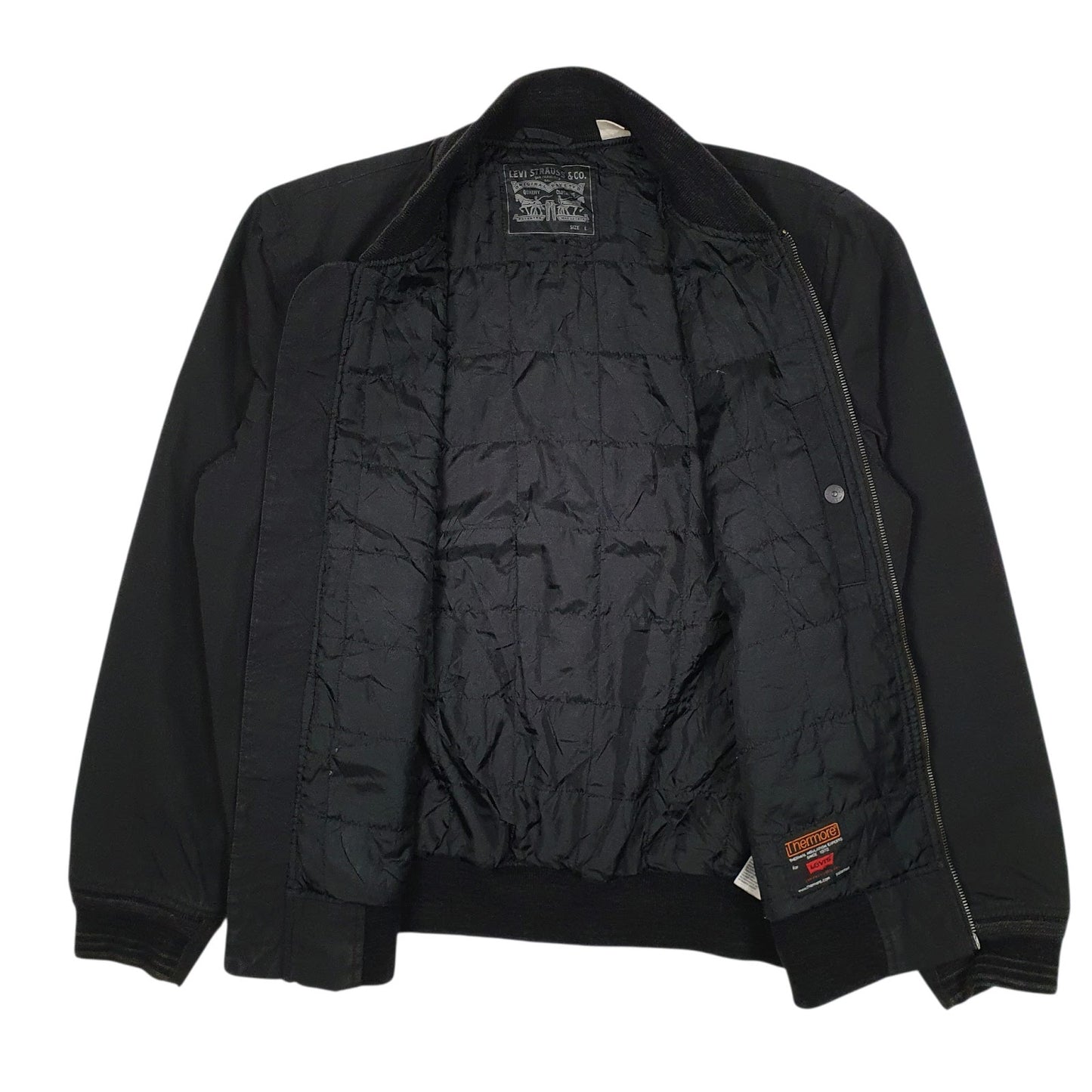 Mens Black Levis Windbreaker  Coat