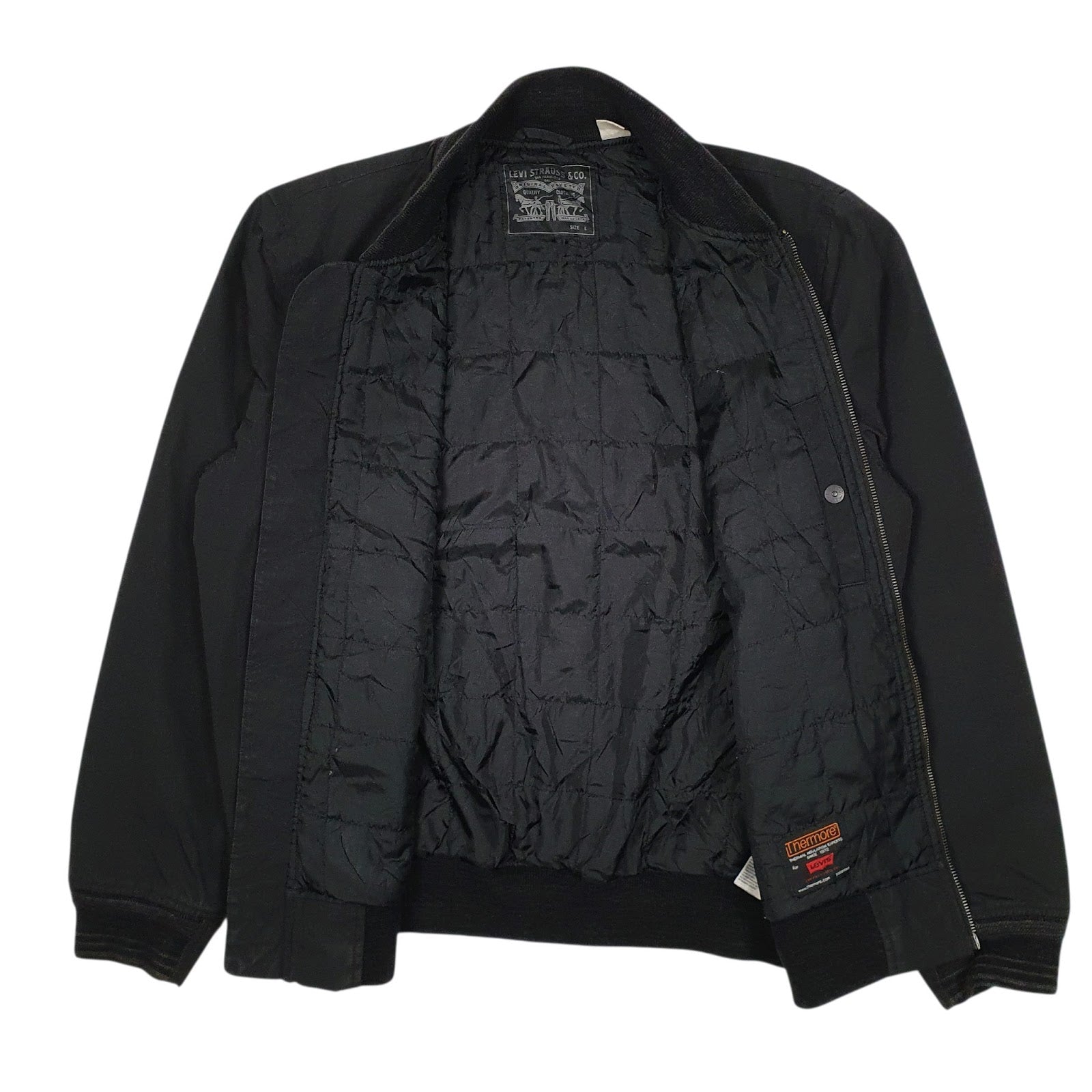 Mens Black Levis Windbreaker  Coat