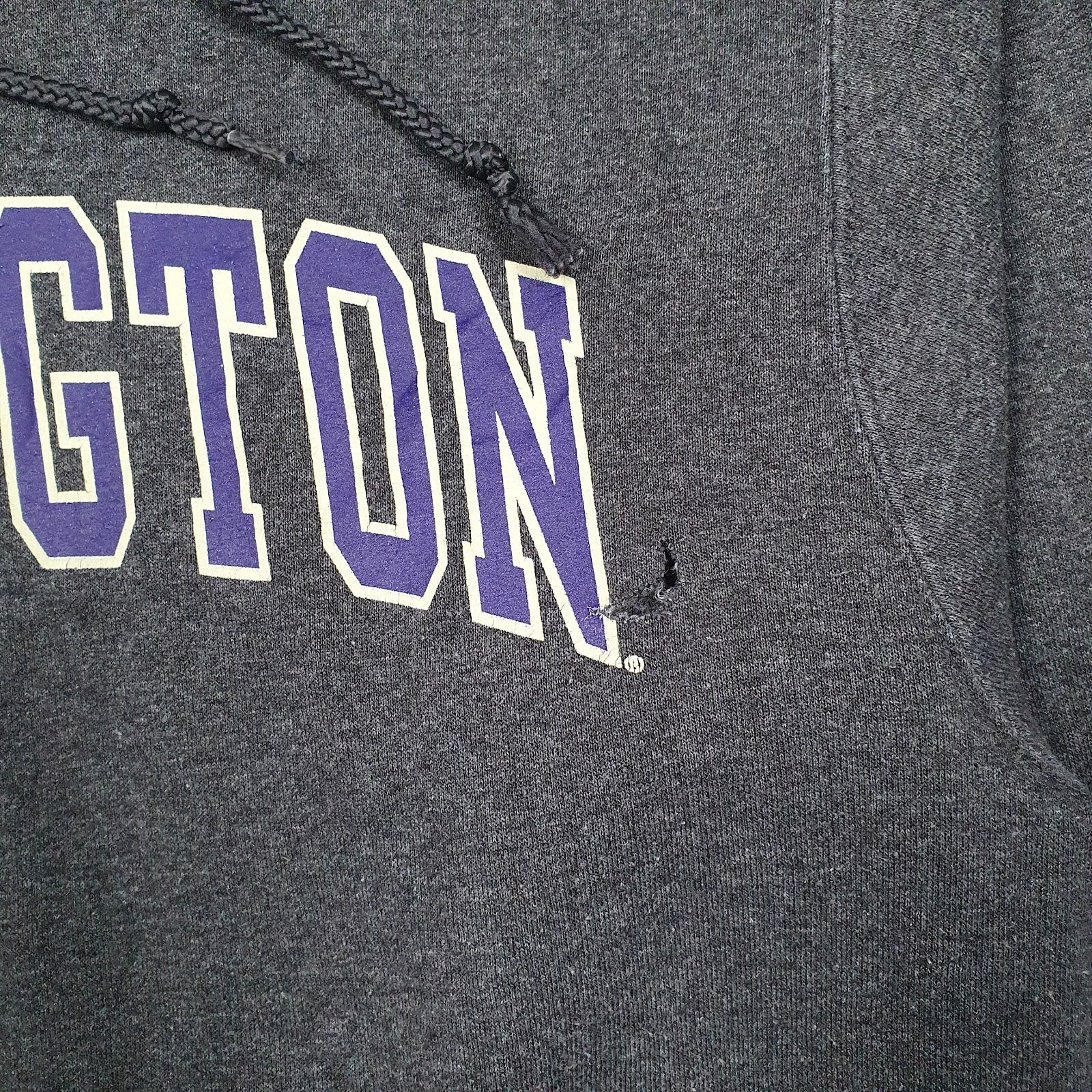 Mens Grey Champion Washington University Hoodie Jumper