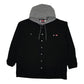 Mens Black Wrangler Windbreaker Chore Hoodie  Coat