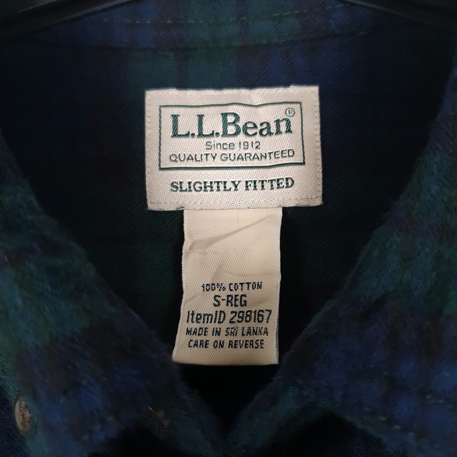 Mens Navy L.L.Bean Flannel  Shirt