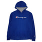 Mens Blue Champion Spellout Hoodie Jumper