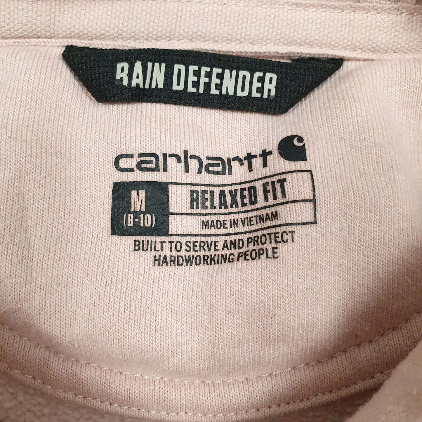 Womens Pink Carhartt Spellout Hoodie Jumper